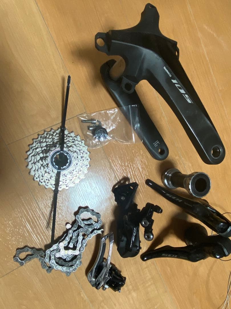 SHIMANO 105 コンポーネントセット 中古車外し