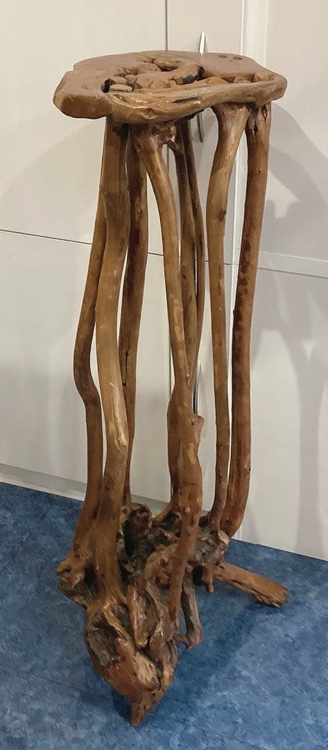 天然木 流木風 飾り台 インテリアスタンド 花台 一点物