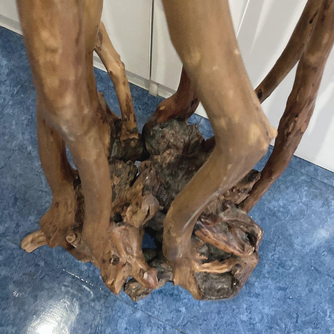 天然木 流木風 飾り台 インテリアスタンド 花台 一点物