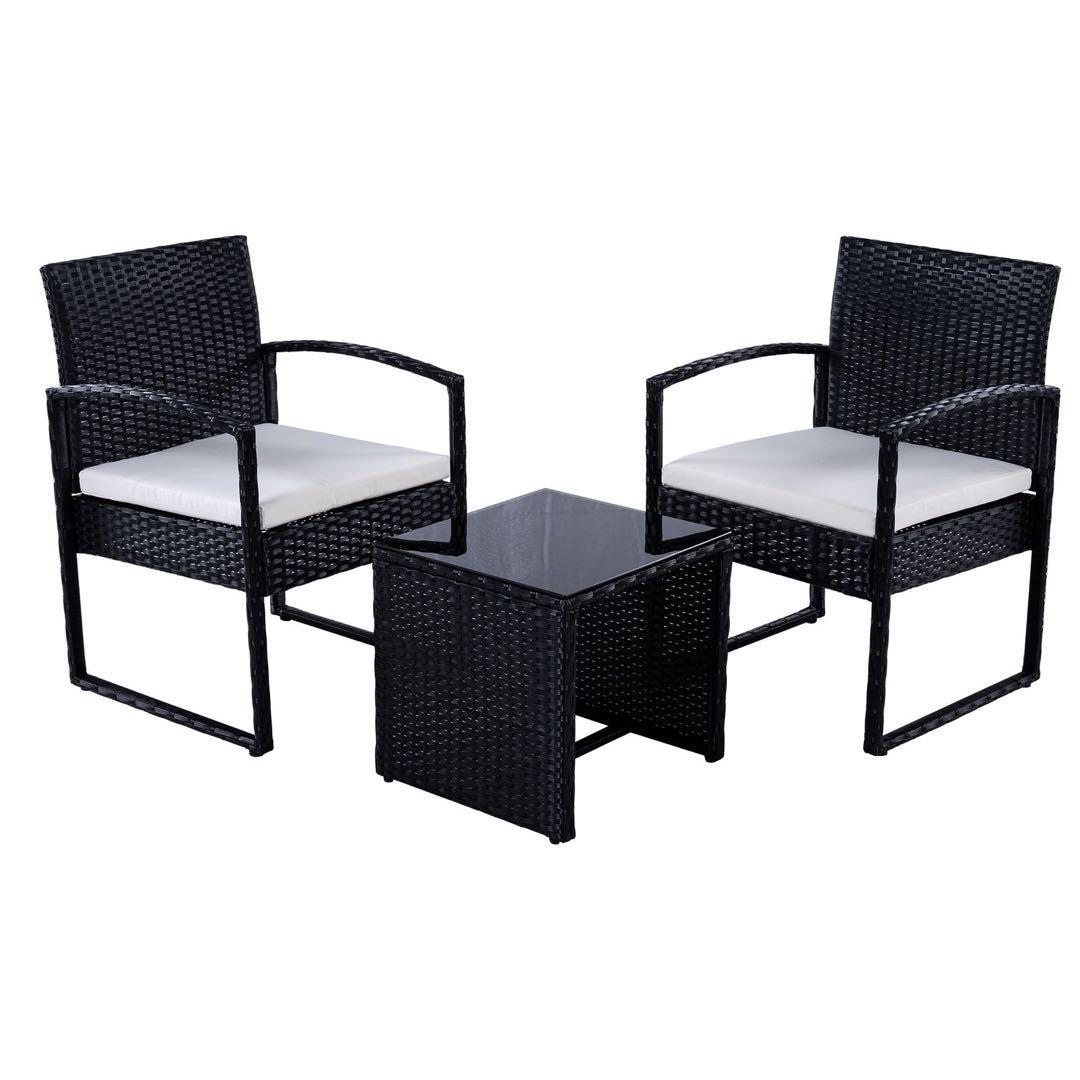 ガーデンチェアセット ブラック