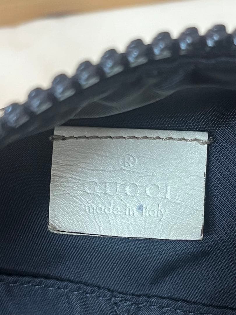 【希少】GUCCI グッチ ボストンバッグ ナイロン ネイビー イタリア製