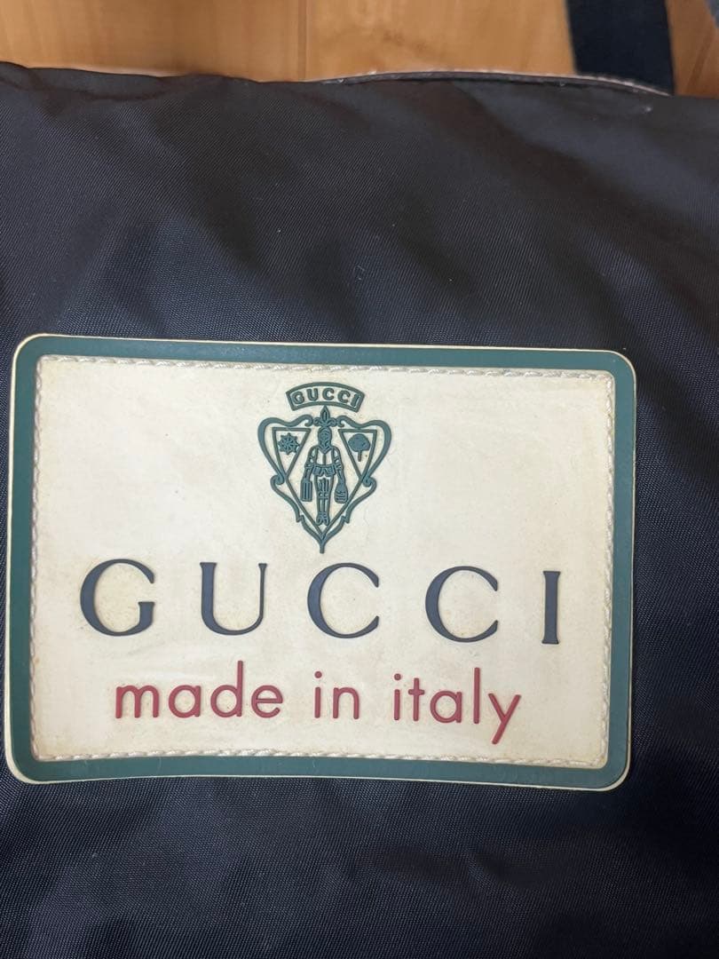 【希少】GUCCI グッチ ボストンバッグ ナイロン ネイビー イタリア製