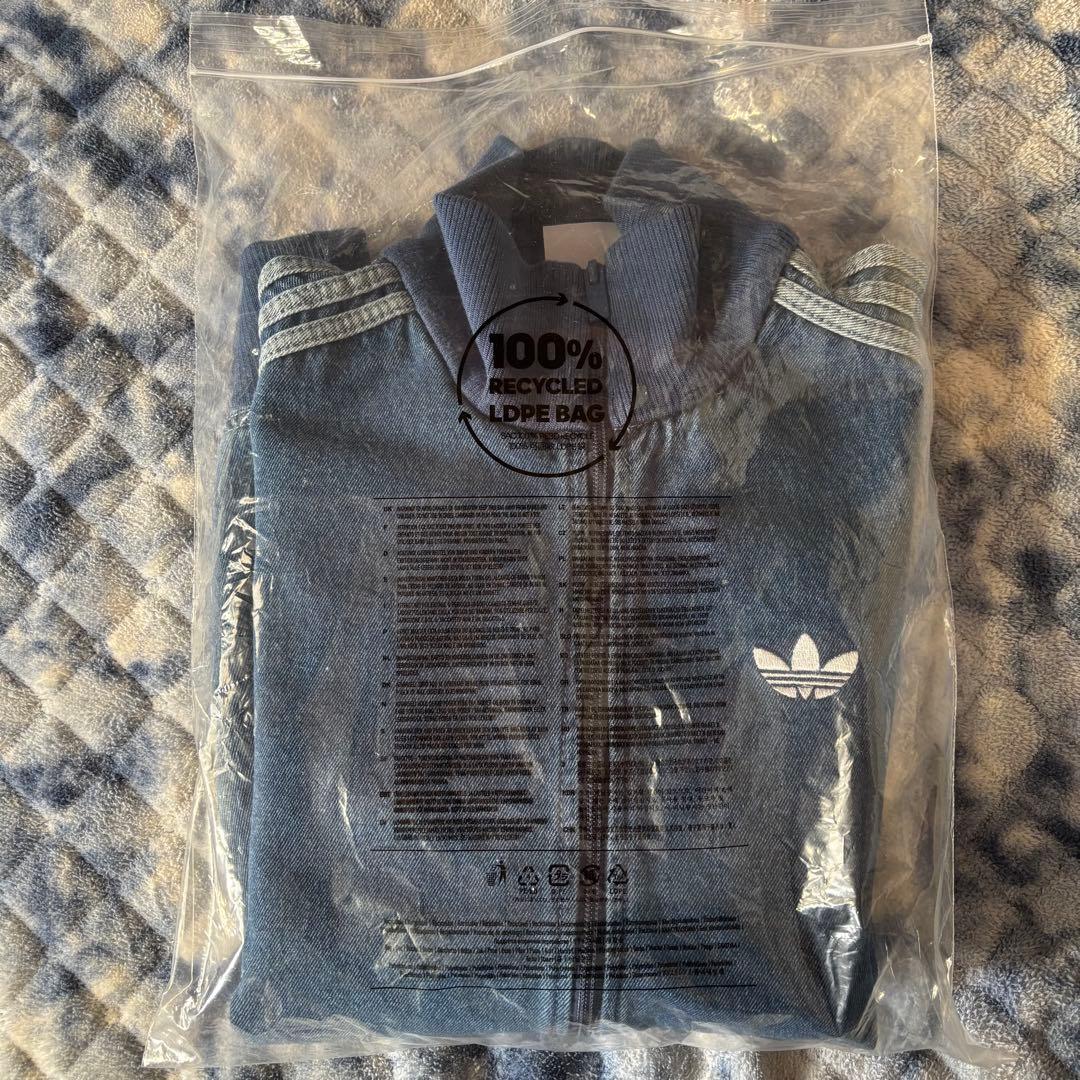 新品2XL⭐️adidasアディカラー デニム ファイヤーバード トラックトップ青
