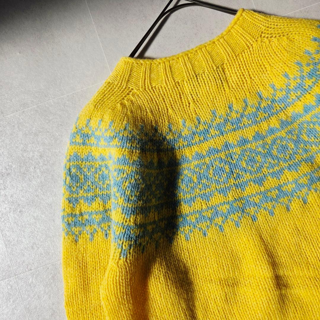 完売品✨英国製 ハーレーオブスコットランド ノルディックセーター 男女兼用