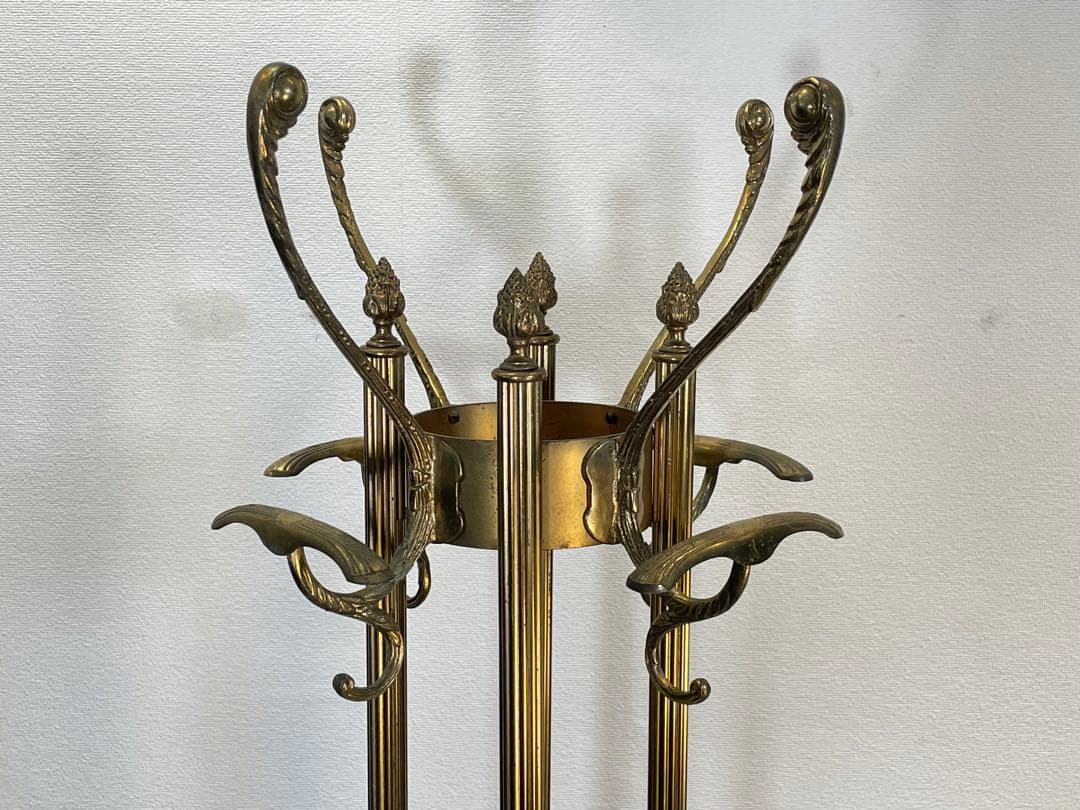 アンティーク ポールハンガー 真鍮 エレガント アールデコ イタリア製 希少