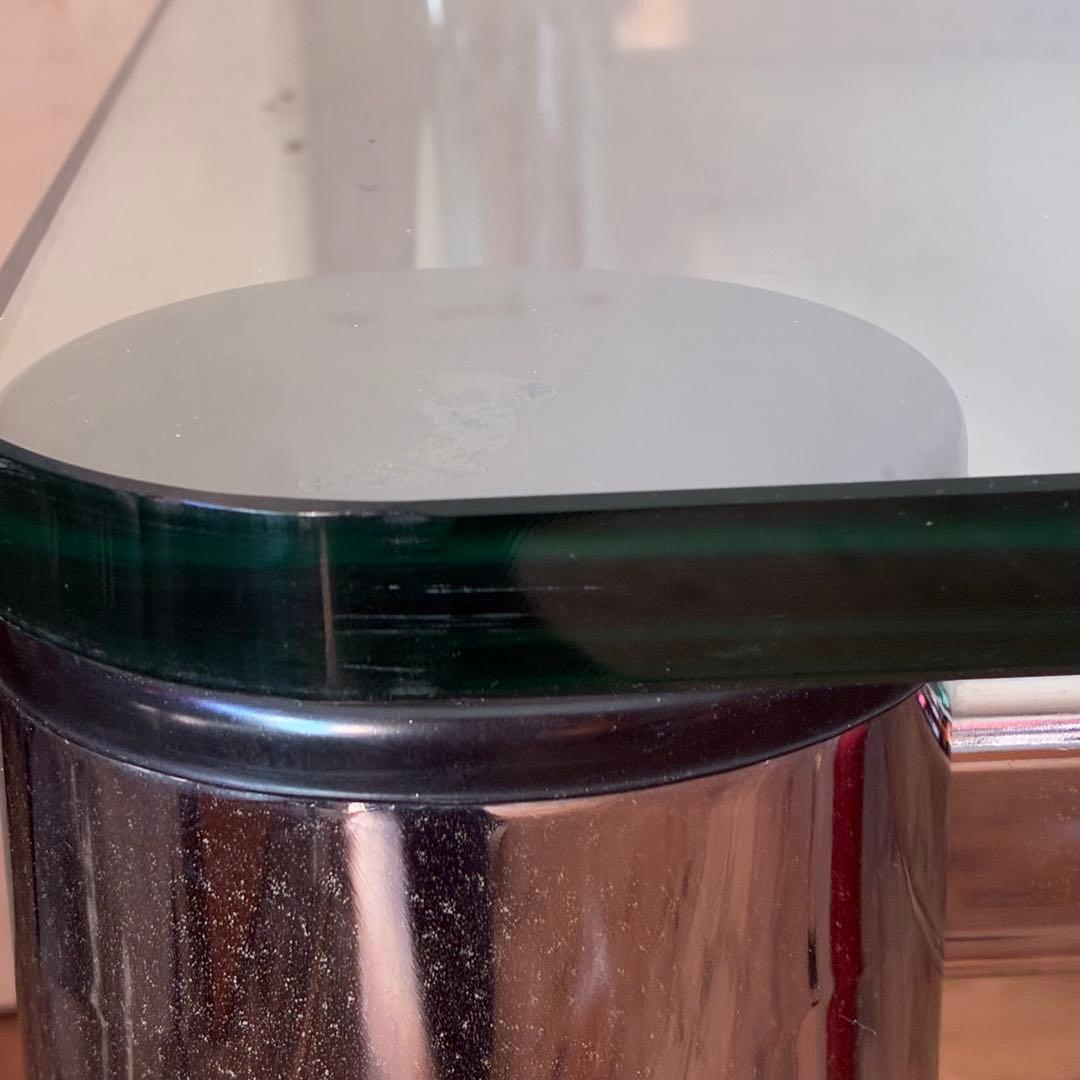 ヴィンテージ ガラステーブル ミッドセンチュリー スペースエイジ