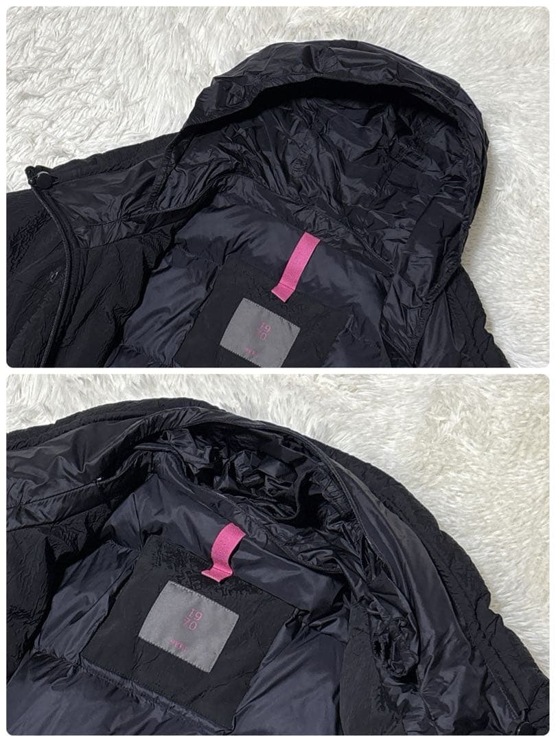 セブンティ【42】ダックダウンジャケット コート 黒 ブラック