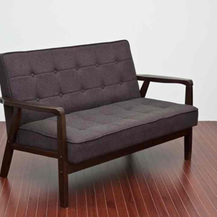 レトロソファ ファブリック 二人掛け