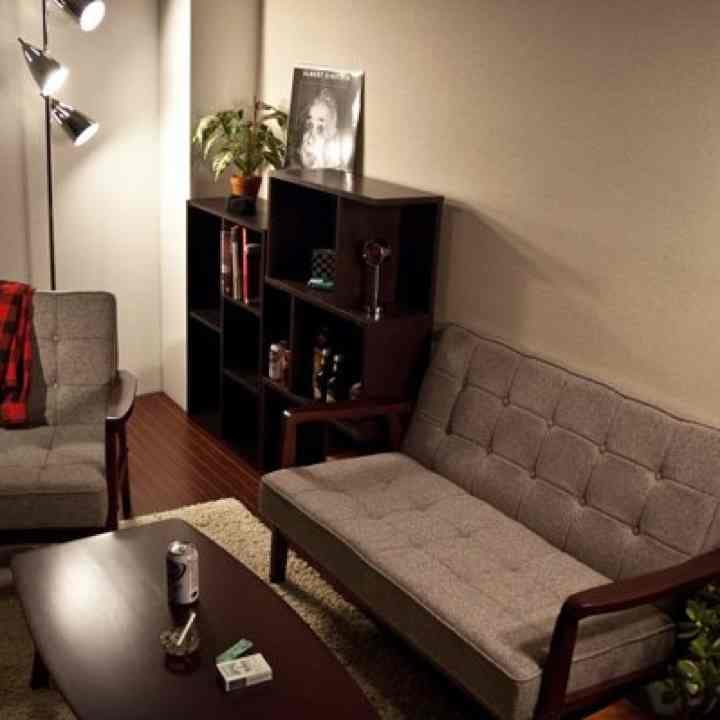 レトロソファ ファブリック 二人掛け