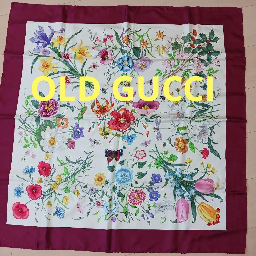 美品 GUCCI シルクスカーフ★フローラ
