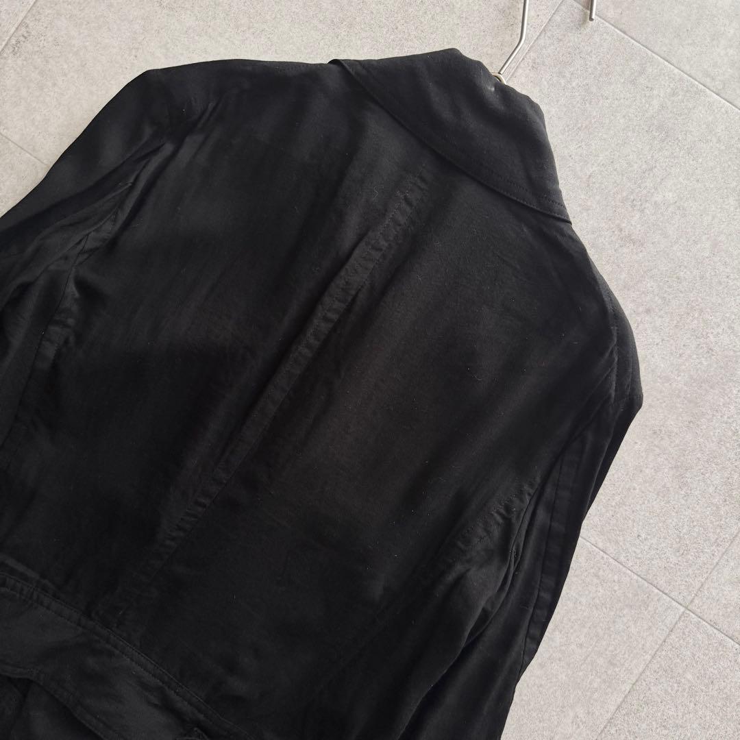 ワイズ　ライダースジャケット　黒　1　薄手　テンセル　日本製