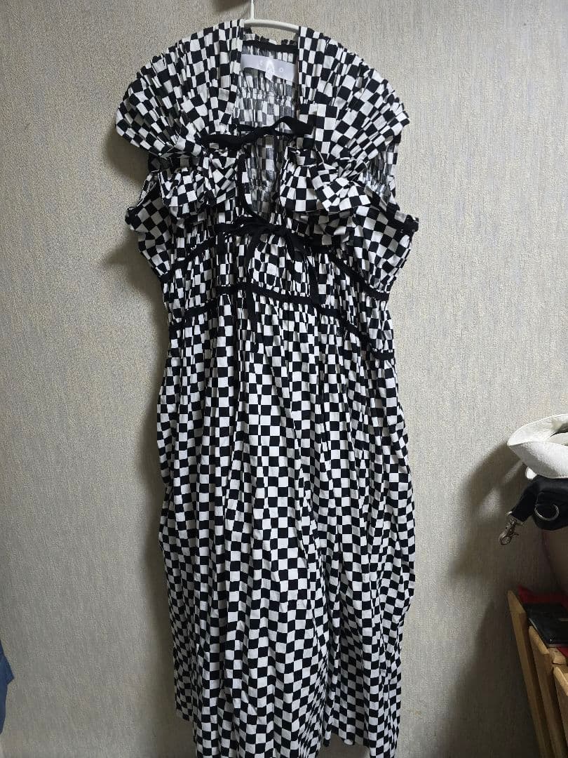 2023ssコムデギャルソン TAOタオ チェックリボンワンピース