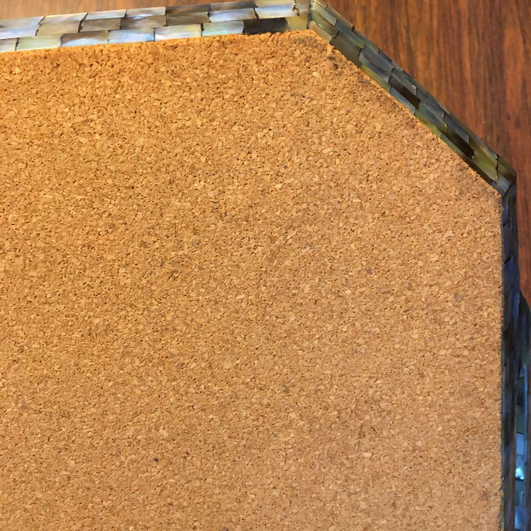 黒系螺鈿風トレイ　o