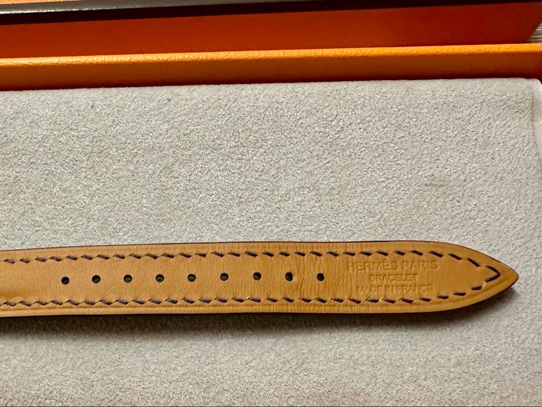 Hermes ブルー・サフィールアトラージュ・ドゥブルトゥールレザーストラップ