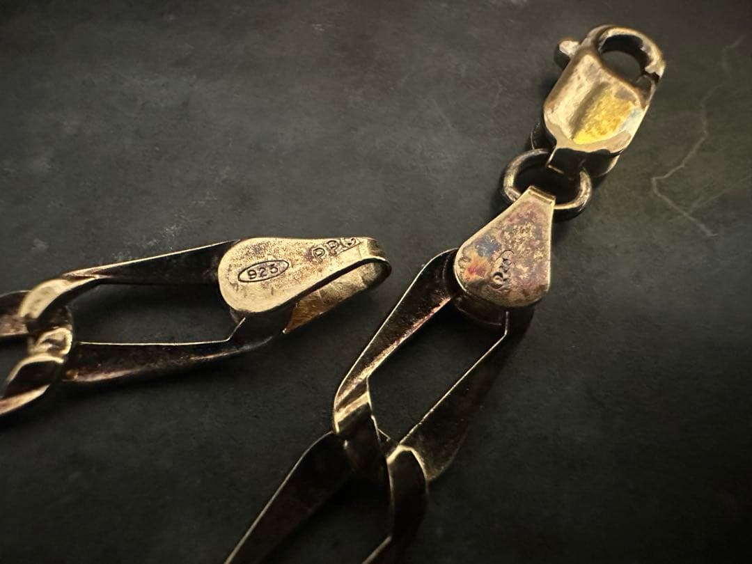 希少　ヴィンテージ　ブレスレット　シルバー　925 アンティーク　ゴールド　喜平