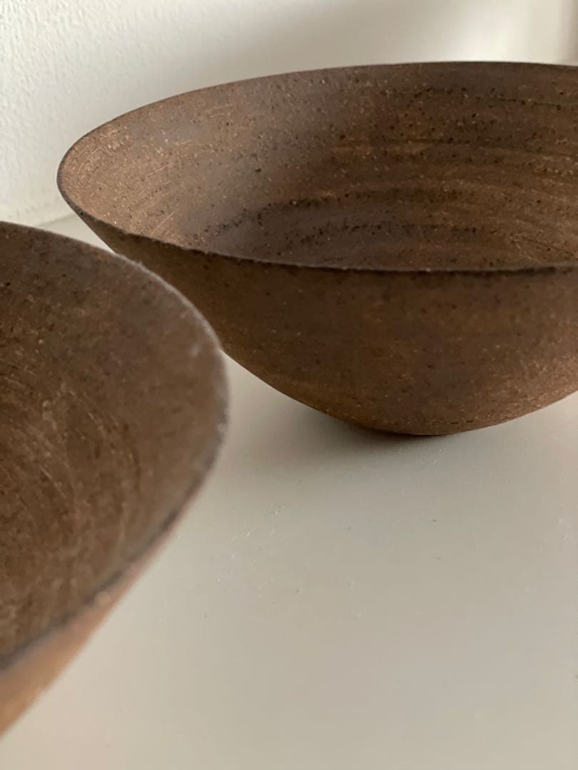 二階堂明弘 未使用品 焼き締め鉢2つセット6寸