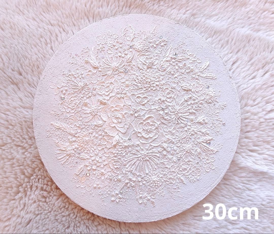 【No.109】 テクスチャーアート　アート　絵画　絵　花　ブーケ　冬　雪