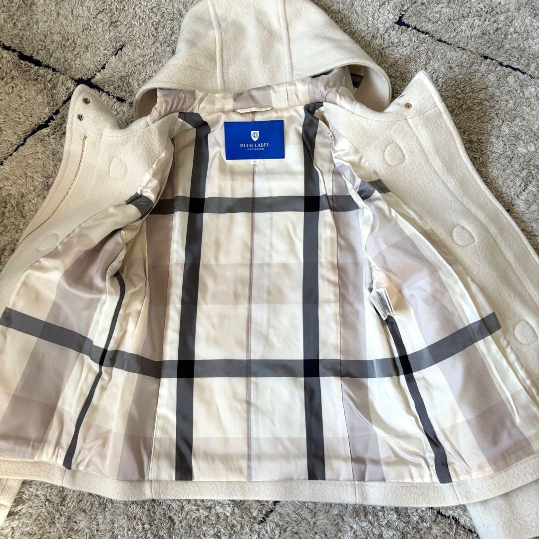 【極美品✨】ブルーレーベルクレストブリッジ　ダッフルコート　ホワイト　36 S