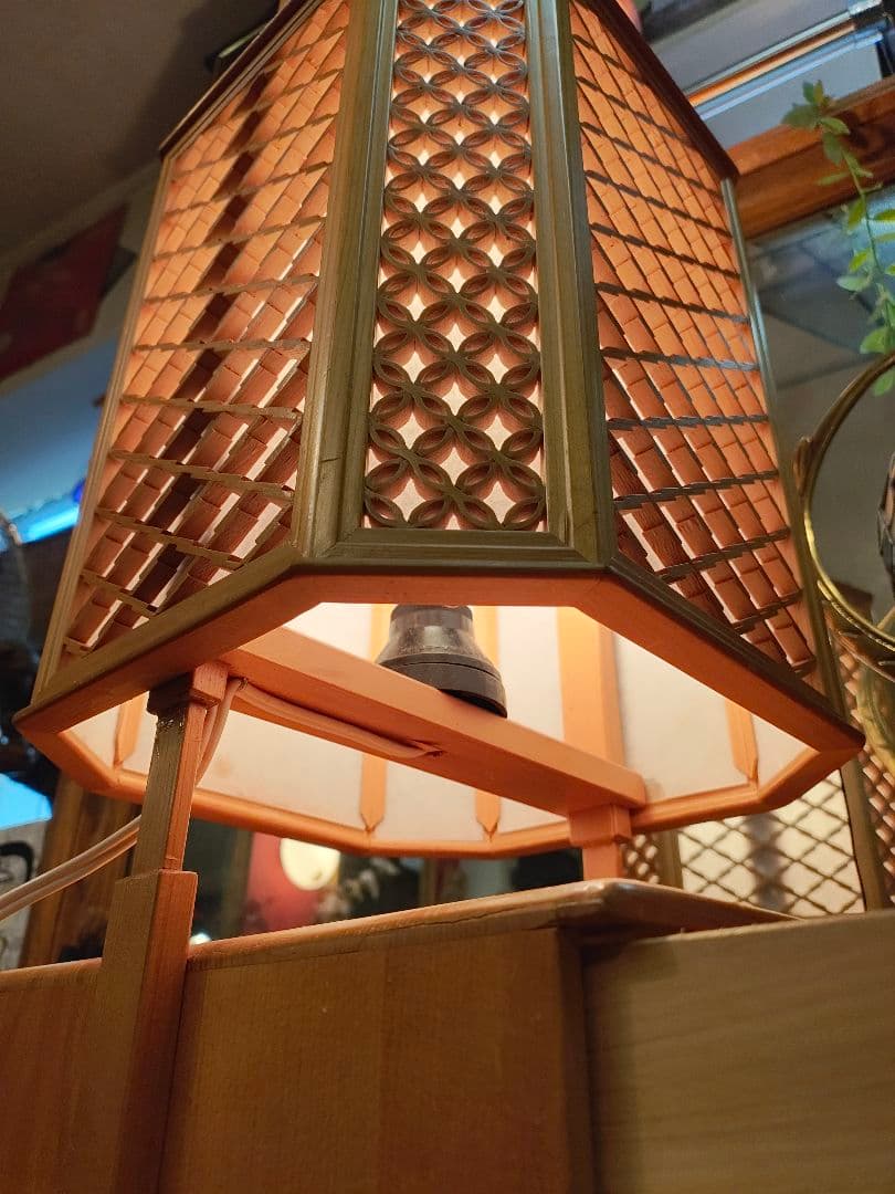 和の美しき照明 天然木 組子細工 和風木製フロアライト 行灯 古民家 和モダン