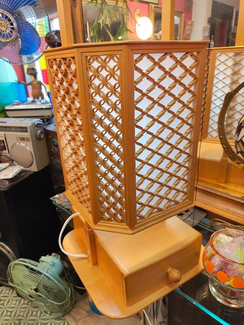 和の美しき照明 天然木 組子細工 和風木製フロアライト 行灯 古民家 和モダン