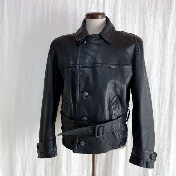 50s 60s ユーロ ヴィンテージ レザー モーターサイクルジャケット