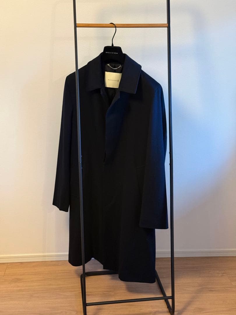 Mackintosh_*Loro Pianaウール*ネイビー ステンカラーコート