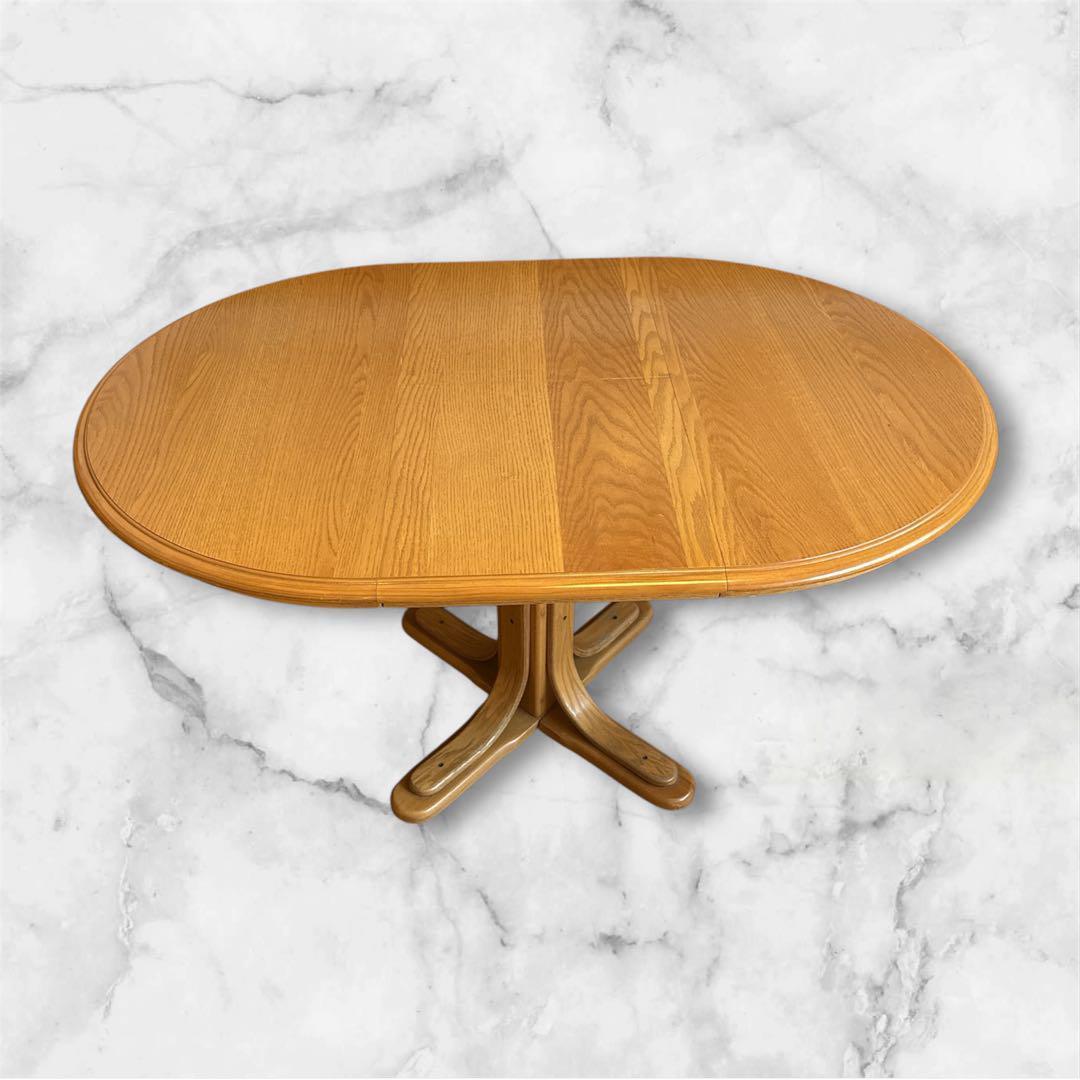 【Shin-Lee／シンリー】伸長式ラウンドダイニングテーブル エクステンション