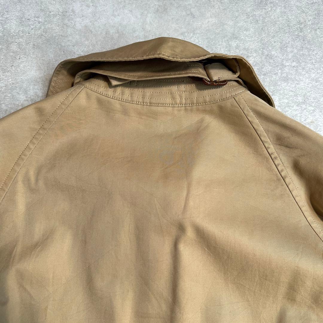 ポロラルフローレン 一枚袖トレンチコート 裏地チェック ベージュ90A4