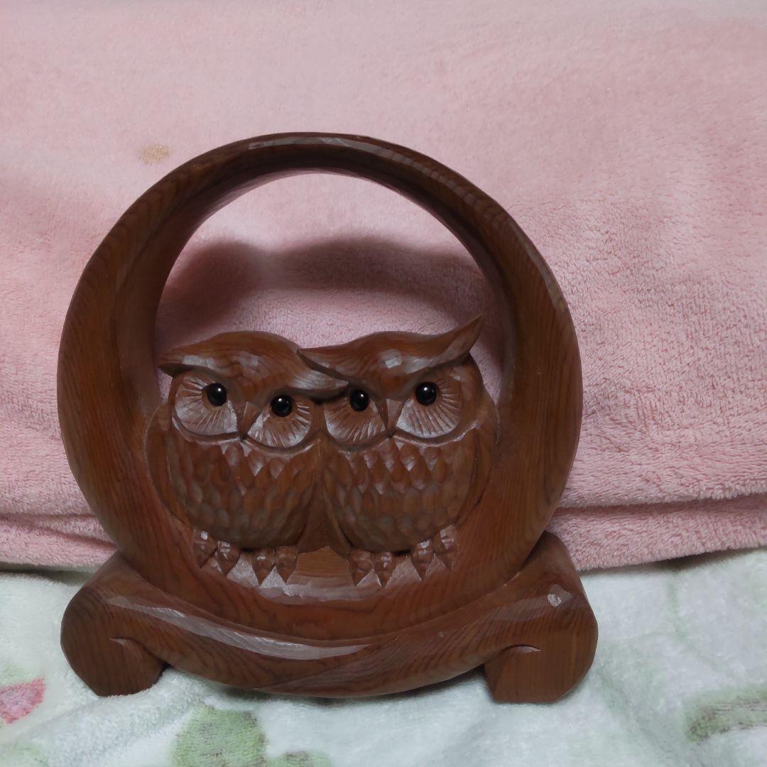 谷口彫刻 ふくろう置物