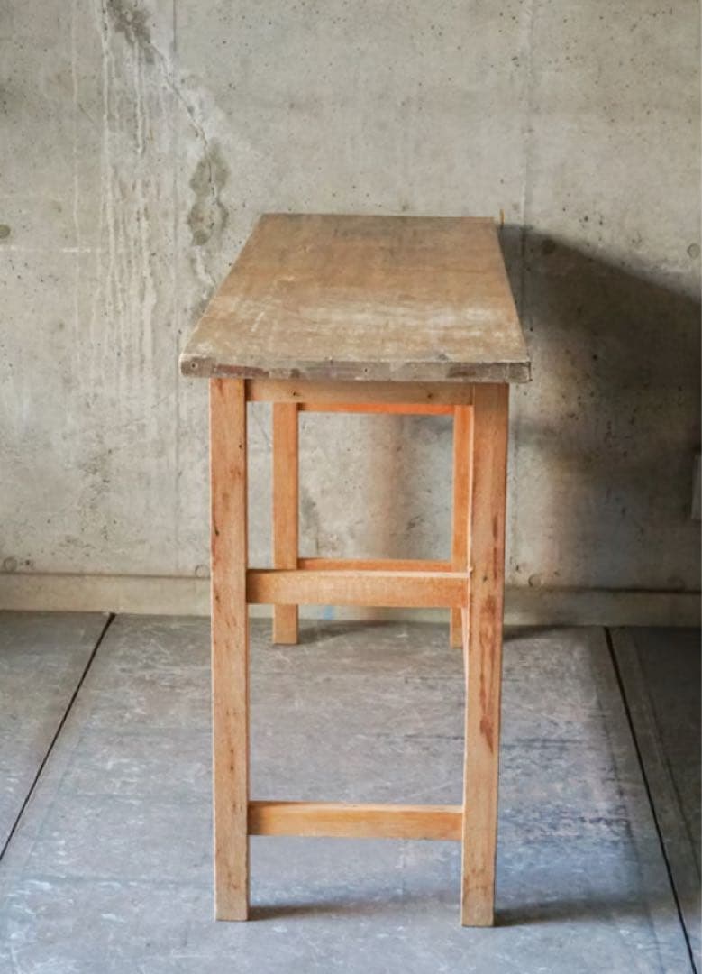 木製カウンターテーブル 長方形　古道具