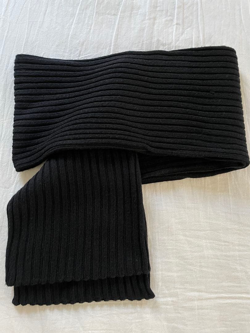 【美品】 ジョンスメドレー リブニット マフラー JOHN SMEDLEY