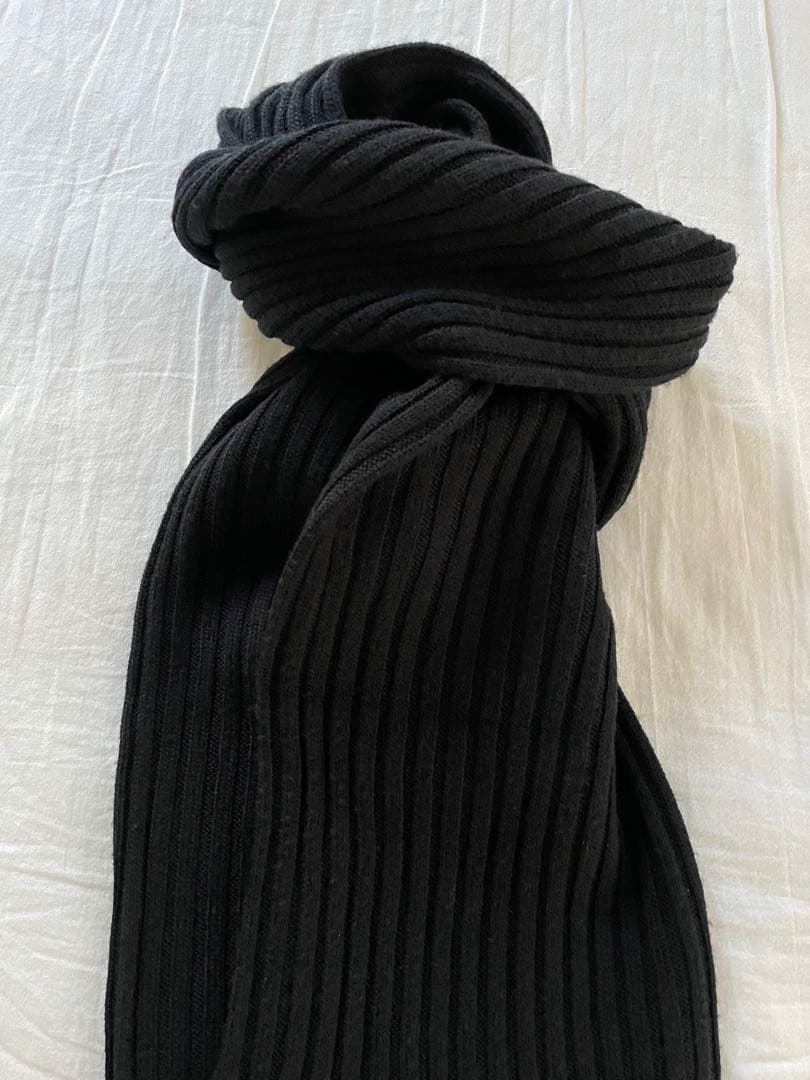 【美品】 ジョンスメドレー リブニット マフラー JOHN SMEDLEY