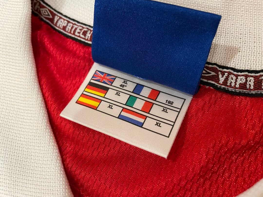 1999年 マンチェスターU ベッカム CL優勝　ユニフォーム #7