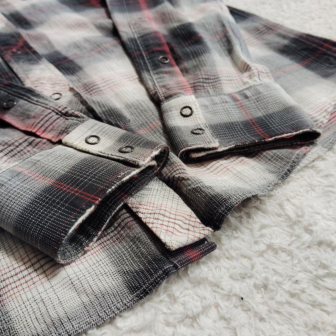 バルマンオム ダメージ加工 ウエスタン シャツ 38 Balmain Homme