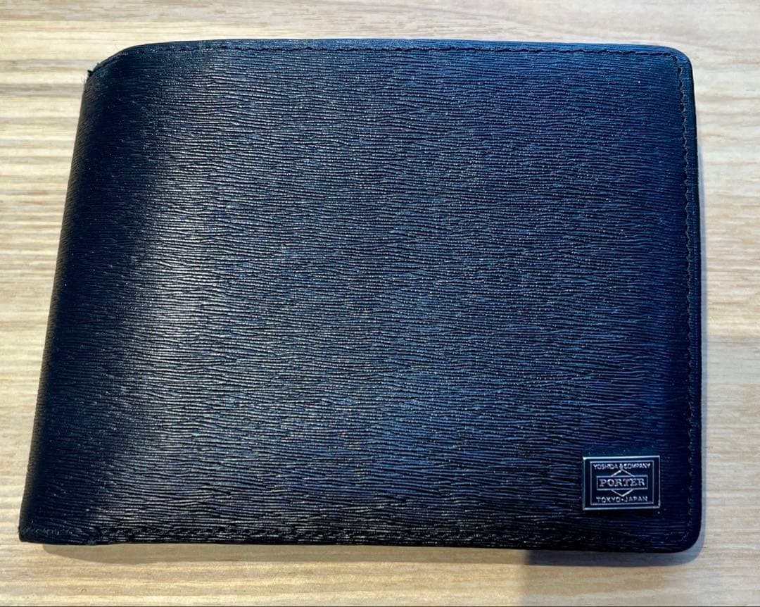 【1/末までの限定価格】PORTER ポーター カレント 折り財布 黒 美品！