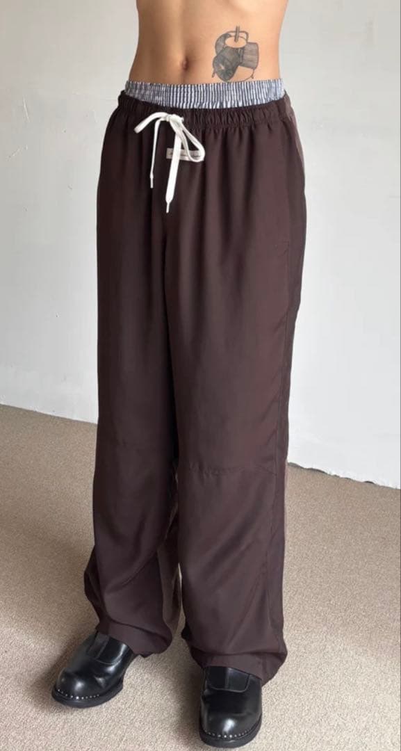 パンツ abelia edoward goucha TRUNK PANTS BROWN