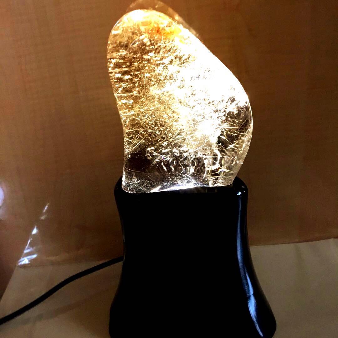 高品質ルチルクォーツライト付き　天然石　ブラジル産　パワースートン　1個限定