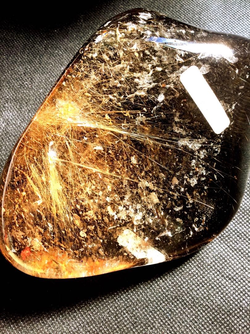 高品質ルチルクォーツライト付き　天然石　ブラジル産　パワースートン　1個限定