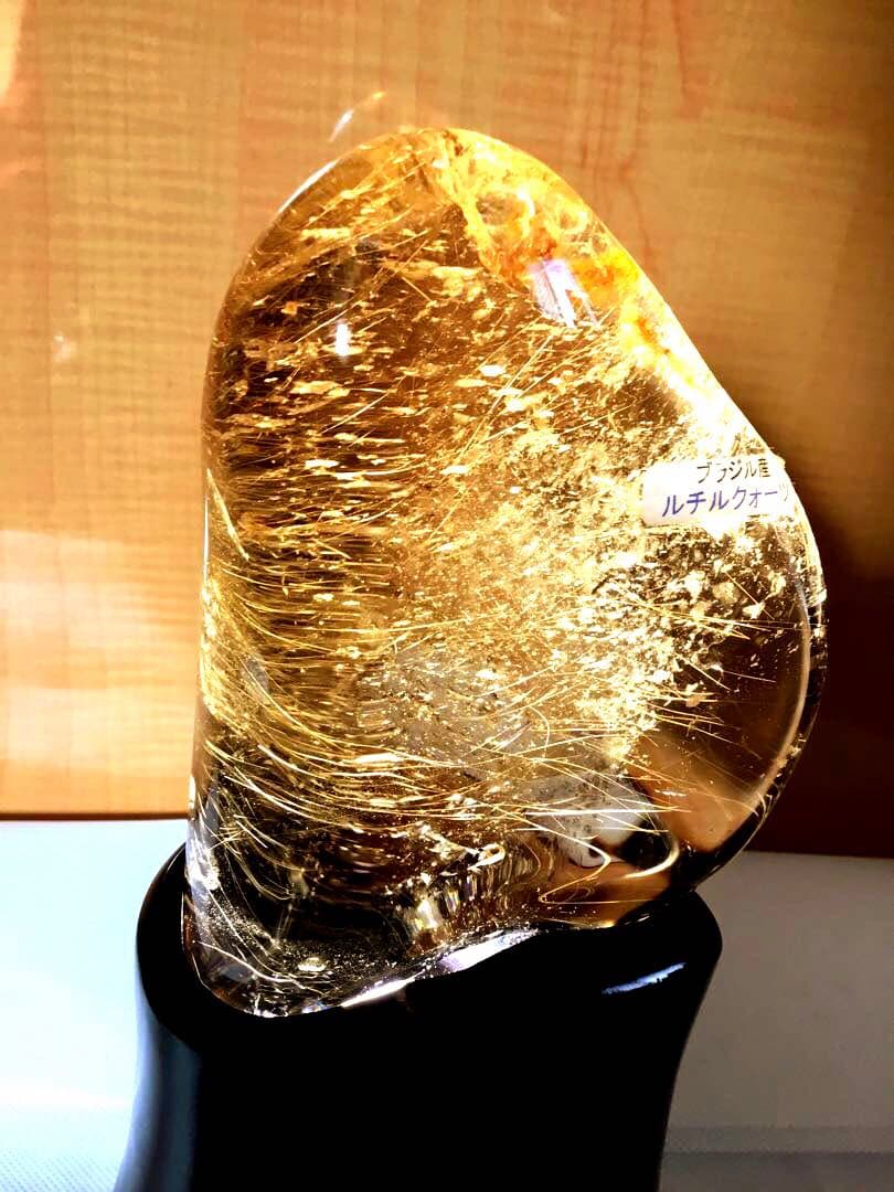 高品質ルチルクォーツライト付き　天然石　ブラジル産　パワースートン　1個限定