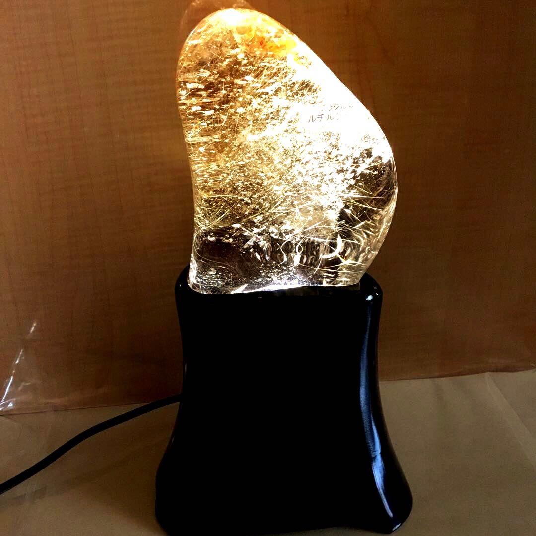 高品質ルチルクォーツライト付き　天然石　ブラジル産　パワースートン　1個限定