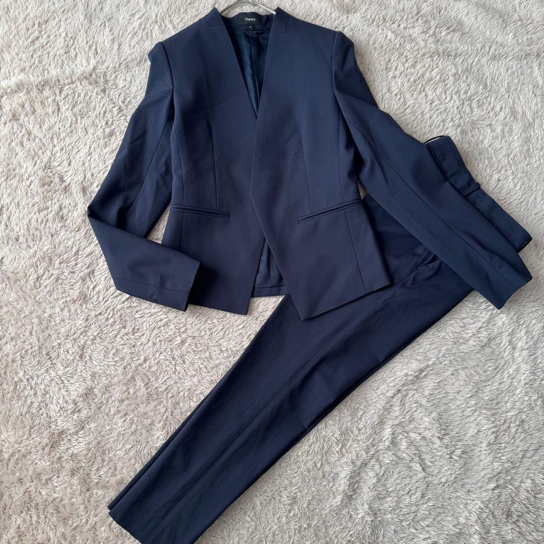 専用 セオリー SUPER TAILOR スーツセットアップ ノーカラー パンツ