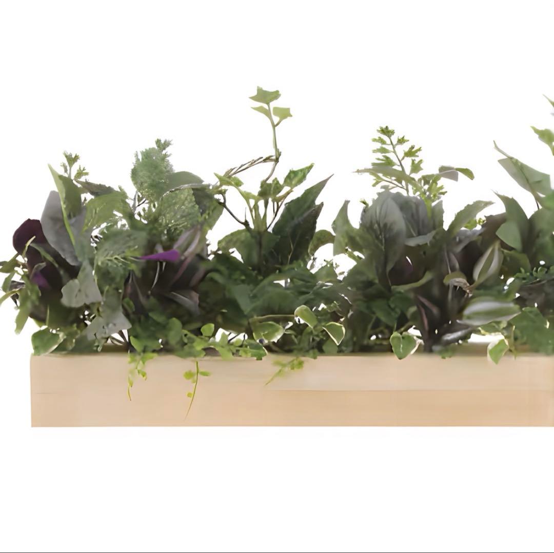 光触媒　人工観葉植物　ウォールグリーン　フェイクグリーン　ウッドボックスDXaj