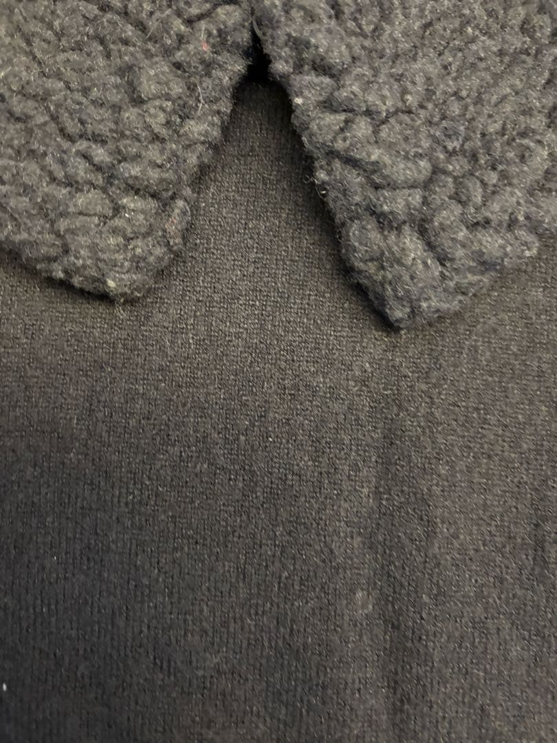 シーマリーcccmalie カシミアファー襟長袖ニット ネイビー 38