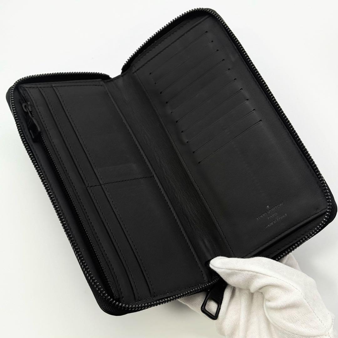極美品 IC内蔵✨ルイヴィトン モノグラム トリヨン ヴェルティカル 長財布 黒