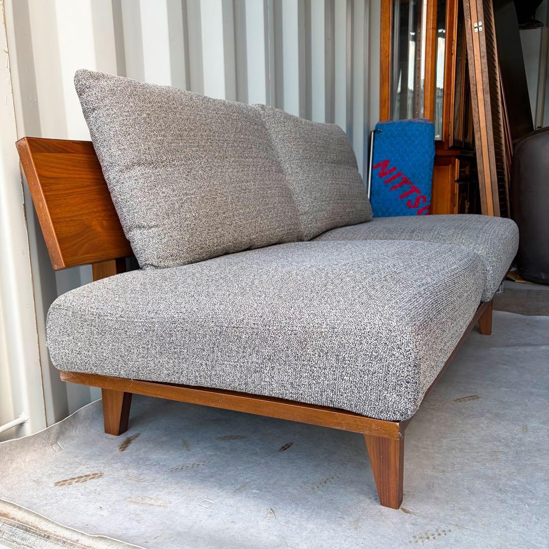 取付無料！シギヤマ家具 天然木ナチュラルファブリックリビングダイニングソファ✨