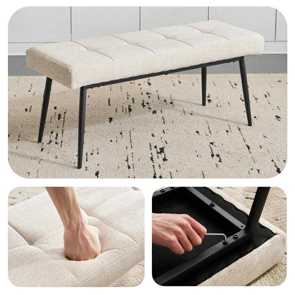 超人気！ 北欧風 ベンチ インテリア 二人掛け 組立簡単 Light Brown