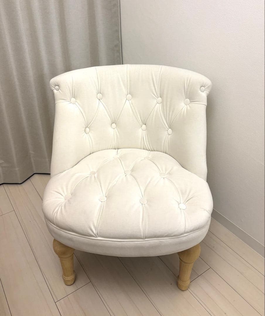 ジェニファーテイラー☆ラムズゲートチェア 1人掛☆ベロアホワイト V037