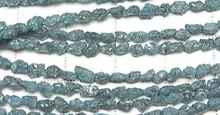 14Kgf ブルー ダイヤモンド　原石　ネックレス 男女兼用　誕生石　贈り物