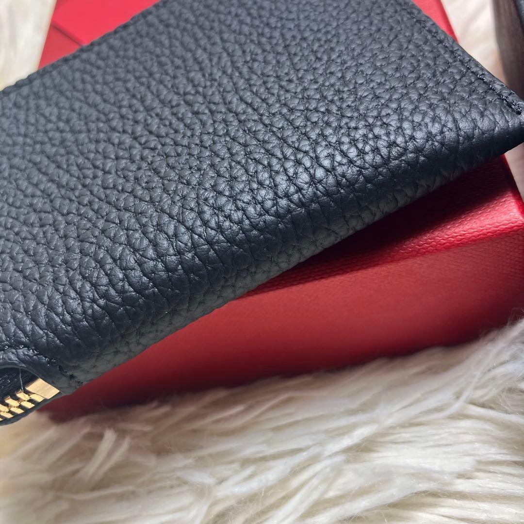 未使用✨ ボナベンチュラ ケース L字ファスナー レザーブラック