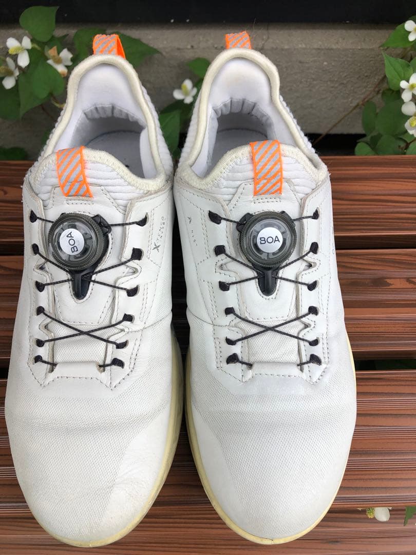 343番美品ECCOゴルフシューズ39 24.5cmスパイクレスGORE-TEX